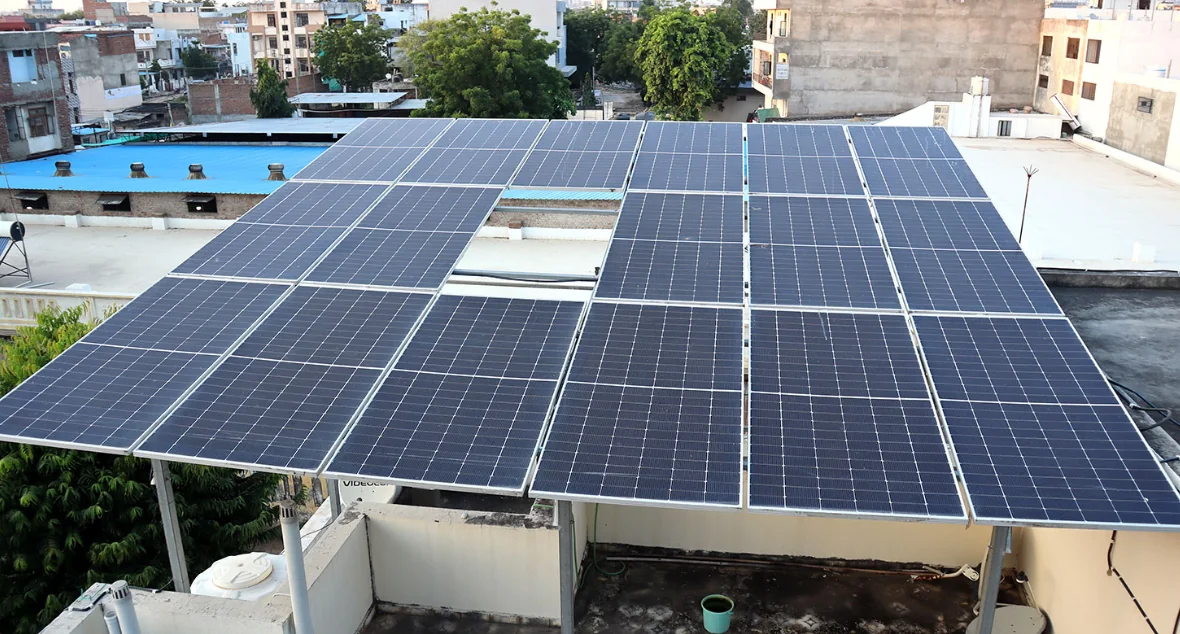 Illustrative solar photovoltaic installation image